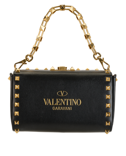 Alcove Box Rockstud, &pound;550, Handbags, Black, Leather, Front view